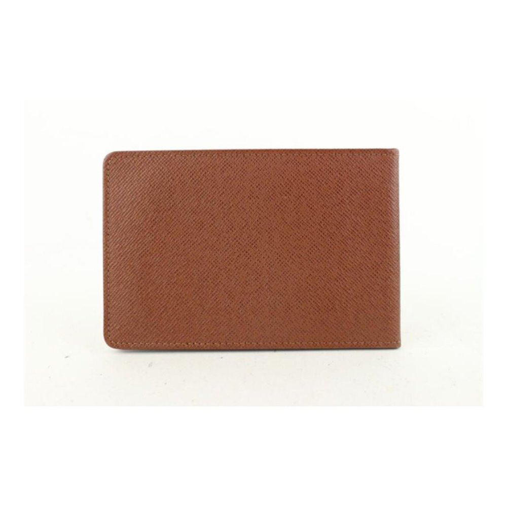 Louis Vuitton Brown Taiga Leather Card Holder ID